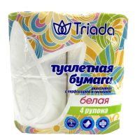 Миниатюра: Туалетная бумага 2сл 4 рулона TRIADA белая