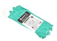 Миниатюра: Перчатки нитриловые размер М RNF15 защита от кислот, щелочи, растворителей, химикатов, зеленые