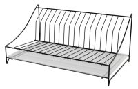 Миниатюра: Сушилка для посуды 39*24,5*18,5см черная настольная (12)