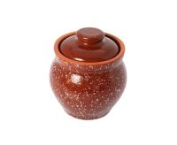 Миниатюра: Горшок для запекания (жаркого) керамика 0,6л Традиционный коричневый мрамор (12)