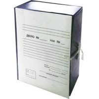 Миниатюра: Короб архивный картон 200мм, б/в, 2 завязки, частичная оклейка, складной deVENTE синий
