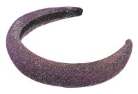 Миниатюра: Ободок для волос 30мм люрекс, фиолетовый с отливом