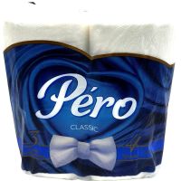 Миниатюра: Туалетная бумага 3сл 4 рулона PERO Classic blue белая