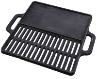 Миниатюра: Решетка-гриль чугун 400*360мм, секция сковорода-противень, литая, литые чугун ручки @