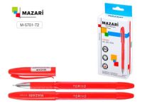 Миниатюра: Ручка масл. шар. MAZARI Torino красная,игол. узел 0,7мм,цв.пласт.корп.