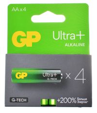 Миниатюра: Батарейка GP LR6 Ультра плюс Алк.G-TECH 15AUP-2CR4 BL-4