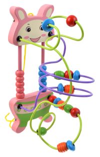 Миниатюра: Игрушка лабиринт-каталка деревянная А-240