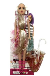 Миниатюра: Кукла с длинными волосами + аксессуар 32*10см / блистер 710-32
