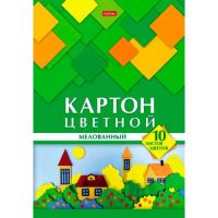 Миниатюра: Картон цв. мелов. А4 10л.10цв. ХАТ Геометрия цвета. Домики в папке