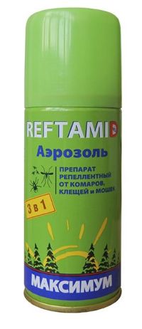 Миниатюра: Рефтамид 100мл Максимум 3в1 от мошек, комаров, клещей