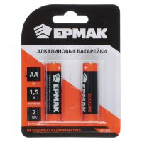 Миниатюра: Батарейка ЕРМАК  AA, Alkaline щелочная, BL-2шт