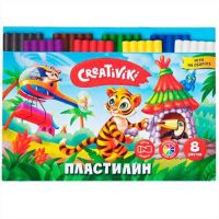 Миниатюра: Пластилин  8цв.,120гр. Creativiki ПЛ08КР