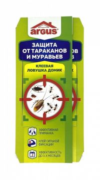 Миниатюра: Ловушка клеевая от тараканов и муравьев с приманкой АРГУС стандарт