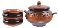 Миниатюра: Набор для плова керамика (супник 2,8л+2 миски 0,8л) Стандарт