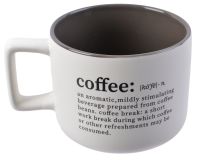 Миниатюра: Кружка 400мл Coffee белый фарфор