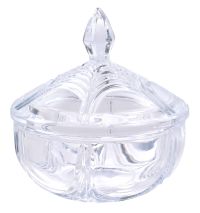 Миниатюра: Ваза сервировочная с крышкой 12,5*13см стекло