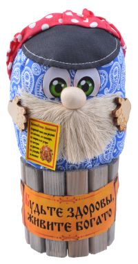 Миниатюра: Оберег Домовой Фома на бочке. Будьте здоровы 17см