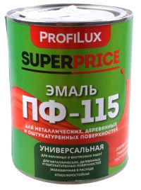 Миниатюра: Эмаль ПФ-115 0,9кг белая универсальная алкидная глянцевая SUPERPRICE (14)@