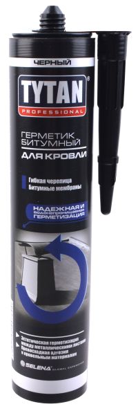 Миниатюра: Герметик битумный 310мл, для кровли Tytan Professional черный (12)