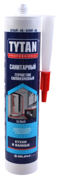 Миниатюра: Герметик силиконовый 280мл санитарный белый Tytan Professional (12)