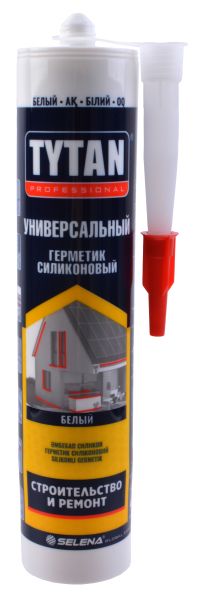 Миниатюра: Герметик силиконовый 280мл универсальный белый Tytan Professional (12)