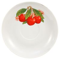 Миниатюра: Блюдце чайное фарфор 14см Вишня (20)
