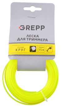 Миниатюра: Леска для триммера 2мм*15м, круг GREPP@