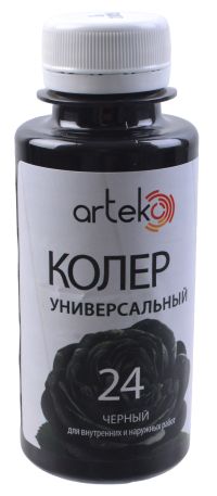 Миниатюра: Колер-краска 100гр Черный (№24) ПЭТ бутылка АРТЭКО (6)