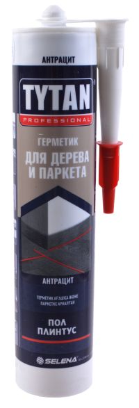Миниатюра: Герметик акриловый 280мл, для дерева и паркета Tytan Professional антрацит (6)