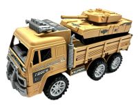 Миниатюра: Грузовик бортовой + танк 28*15см / коробка  Х08
