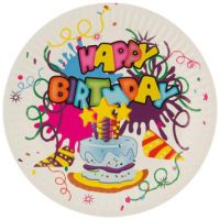 Миниатюра: Набор бумажных тарелок Happy Birthday Волшебная страна 18 см (6шт)