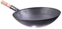 Миниатюра: Сковорода-WOK сталь 400мм, без крышки, дер. ручка