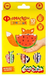Миниатюра: Фломастеры JUMBO 10цв. Каляка-Маляка аромат.,вент.колп.,кругл.корп.,трехгр.захват,к/к