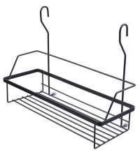 Миниатюра: Полка на рейлинг с лентой,без борта,33*14*18,5 черный (5)