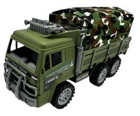 Миниатюра: Грузовик Военный (инерцион.) тентованный 23*12см / пакет 101