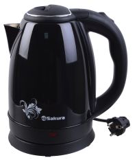 Миниатюра: Чайник эл. 1,8л 1800Вт нерж., черный глянец SAKURA