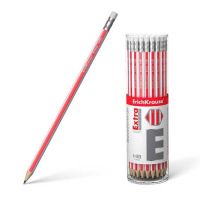 Миниатюра: Карандаш ч/гр. с ласт. EK Extra HB красный, шестигран.,тубус