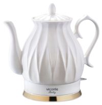 Миниатюра: Чайник эл. 2,0л 2200Вт, корпус керамика, закрытый н/э VICONTE