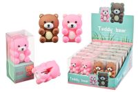 Миниатюра: Точилка с контейнером 1отв. MAZARI Teddy bear пластик,асс.
