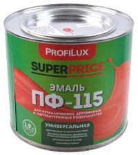 Миниатюра: Эмаль ПФ-115 1,9кг красная универсальная алкидная полуматовая SUPERPRICE (6) @