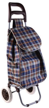 Миниатюра: Сумка-тележка багажная 55*33*19см, мет. каркас, пласт. ручка, клетчатая
