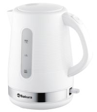 Миниатюра: Чайник эл. 1,7л 2200Вт пласт., белый SAKURA