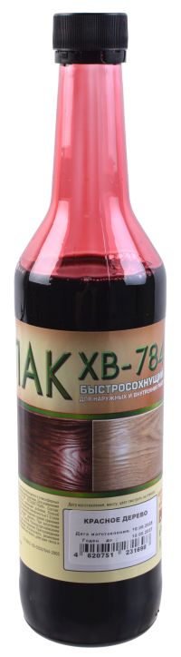Миниатюра: Лак ХВ-784 0,5л Красное дерево ст. бутылка (12)