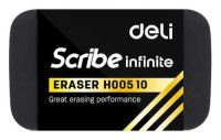 Миниатюра: Ластик DELI Scribe Infinite  20*10*10мм,чёрный,инд.карт.уп.