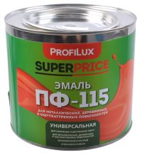 Миниатюра: Эмаль ПФ-115 1,9кг серая универсальная алкидная полуматовая SUPERPRICE (6) @