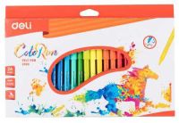 Миниатюра: Фломастеры 24цв. DELI ColoRun вент.колп.,к/к,е/подвес