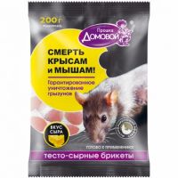 Миниатюра: Тестосырный брикет от грызунов со вкусом сыра 100гр Домовой прошка Г103