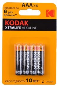Миниатюра: Батарейка Kodak XTRALIFE LR03 4S