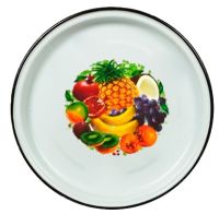 Миниатюра: Поднос эм. 2л, круглый, белый Эквадор (10)
