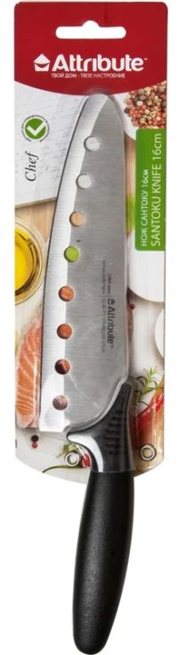 Миниатюра: Нож кухонный нерж. 16см (сантоку), пласт. ручка Attribute CHEF (6)